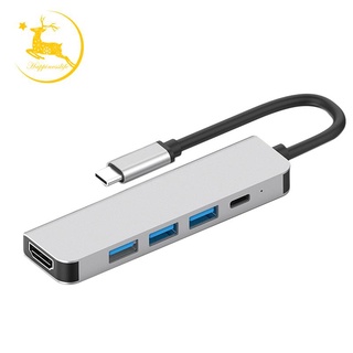 Tipo C a HDMI 4K estación de acoplamiento 5 en 1 HUD para teléfono móvil portátil USB tipo C a USB HUB + USB-C PD+HDMI