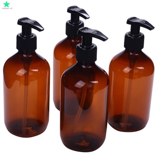 4pcs nuevo 500ml bomba botella maquillaje baño líquido champú botella dispensador de viaje botella contenedor para jabón gel de ducha