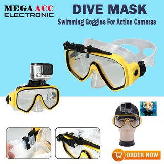 Máscara de buceo para Gopro Mount - gafas de natación para cámaras deportivas