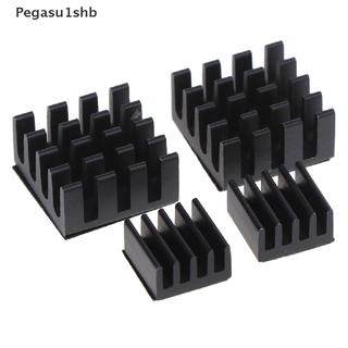 [pegasu1shb] 4 piezas kit de enfriamiento de disipador de calor de aluminio negro para raspberry pi 3/2 /rpi b+ caliente
