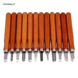 shi 12pcs Wood Carving Chisel Knife Carpentry Cutters Engraving Sculpture Woodworking Hand Tools
