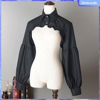 Women\\\'s Cotton Fake False Collar Detachable Lapel Half Shirt Blouse White