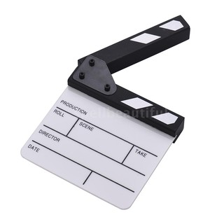 Spell tamaño compacto acrílico Clapboard borrado en seco película de TV Director corte escena de acción Clapper tablero pizarra