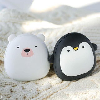 Joy lindo de dibujos animados pingüino Polar oso eléctrico calentadores de manos USB recargable doble cara calefacción bolsillo banco de energía calentador (1)