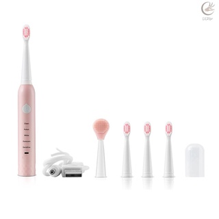 cepillo de dientes eléctrico recargable ipx7 usb carga rápida con 4 cabezas de cepillo 1 cabeza cepillo limpiador facial para adultos