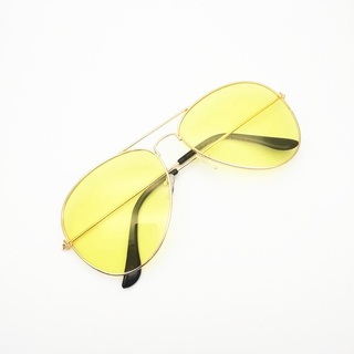 Gafas de sol amarillo Anti-UV visión nocturna piloto Retro clásico gafas de sol conducción espejo masculino y mujeres gafas de sol equitación