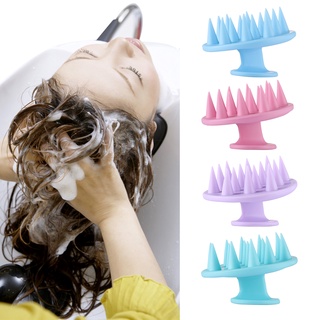 [aleación] cepillo de silicona para lavar el cabello champú peine cabeza cuero cabelludo cepillo de masaje