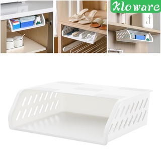 [Kloware] organizador de escritorio bajo blanco Invisible oculto cajón de escritorio para cocina oficina