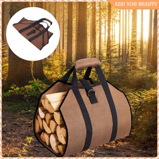 Portátil de leña titular de transporte, Camping Log Tote, bolsa de lona al aire libre, portador de madera