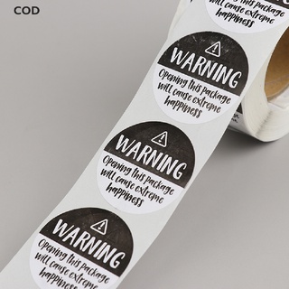 [cod] 500pcs blanco y negro adorable advertencia sricker etiquetas de felicidad extrema etiquetas caliente
