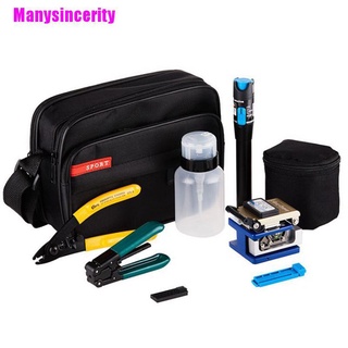 [Manysincerity] Kit de herramientas de fibra óptica FTTH 9 en 1 con Cleaver de fibra FC-6S y medidor de potencia