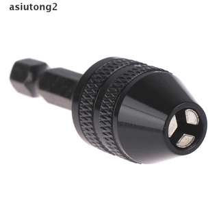 (asiutong2) 0.3-3,6 mm sin llave taladro destornillador adaptador de controlador de impacto 1/4" vástago 11