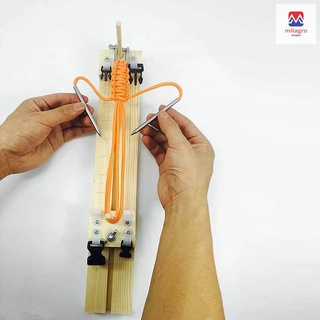 diy jig de madera maciza paracord pulsera fabricante de tejer herramienta nudo trenzado paracaídas cordón pulsera herramientas de tejido (4)