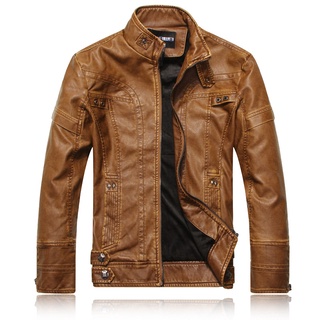 Chaqueta de cuero chaqueta de cuero para hombre de cuero para hombre chaqueta de cuero para motocicleta (6)