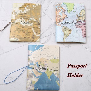 DDCCGGFASHION pasaporte caso de viaje mapa pasaporte titular protector Clip pasaporte bolsa de aire billete pasaporte paquete