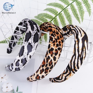 Diademas De Leopardo estampadas a la Moda anchas lazos Para el cabello flecos accesorios Para el cabello Para mujer y niña