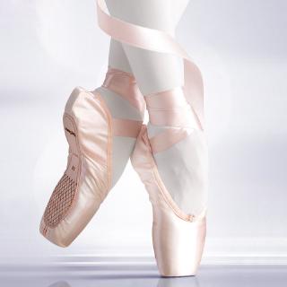 Profesional Ballet Pointe zapatos niñas mujeres señoras satén Ballet zapatos con cintas