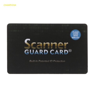 Champ portátil Protector de tarjeta de crédito RFID bloqueo de señales NFC escudo seguro para pasaporte caso monedero