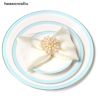 heasonndiu - anillo de servilleta de perlas blancas, con cuentas, anillo de servilleta de sake, cl (6)