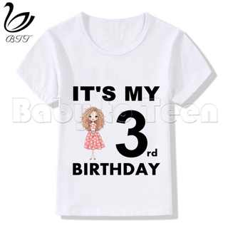 Moda hermosa niñas cumpleaños camiseta para niñas de dibujos animados divertido cumpleaños niñas cumpleaños camisetas niña ropa fiesta camisetas (5)