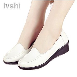 Kasut Wanita Jururawat Putih enfermera Slip hebilla plana blanco zapatos talla 35-41