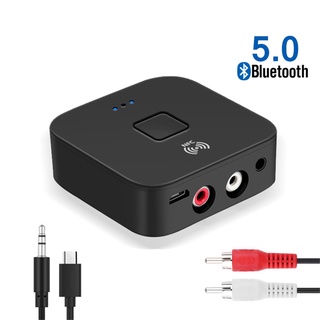 ELECTROFUNKY/Bluetooth 5.0 Receptor De Audio U Disk Rca 3,5 Mm 3.5 Conector Auxiliar Adaptador De Música Estéreo Inalámbrico Con Micrófono Para Kit De Coche Amplificador De Altavoz (1)