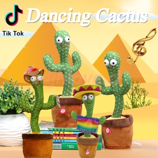 Luminoso/grabado/bailar Cactus peluche Shake juguete con 120 canciones y danza educación temprana regalo