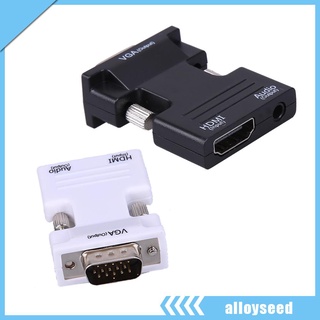Convertidor HDMI Hembra A VGA Macho Con Adaptador De Audio Compatible Con Señal 1080P