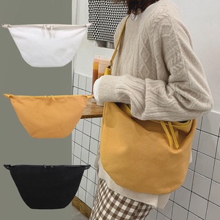 bolso bandolera de lona de gran capacidad para mujer, color puro, bolso bandolera