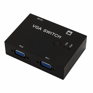 1 Pcs 2 Port Vga Video Switch Box Selector 2 In 1 Out For Lcd Pc 2 Port