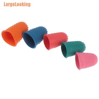 Largelooking * 5 piezas de cono de goma dedal Protector de costura edredón punta de dedo artesanía (4)