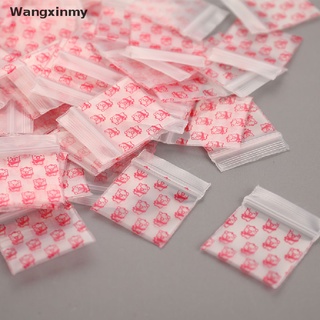 [wangxinmy] 100 bolsas mini ziplock de plástico con cremallera bolsa de embalaje píldora bolsas venta caliente