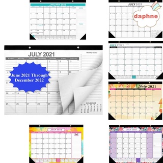 Daphne - calendario de escritorio (2021-2022, grande de junio de 2021 a diciembre de 2022, calendario de pared, papel mensual, oficina en casa, 18 meses, 17 x 12 pulgadas)