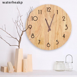 (waterheakp) reloj de pared de nogal cuarzo movimiento puntero hora minuto segunda mano piezas 12" en venta