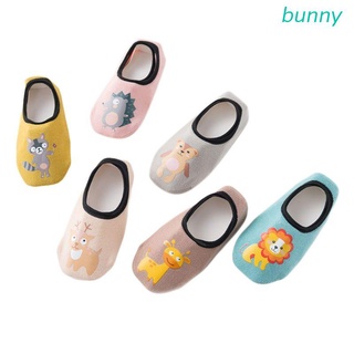 bunny lindo impresión niños recién nacidos calcetines de piso bebé niños de algodón de dibujos animados antideslizante barco calcetín