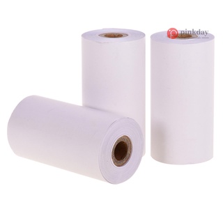Poooli blanco papel térmico en blanco de larga duración 22 años rollo de papel libre de BPA 57*30 mm 3 rollos compatibles con impresora térmica poooli0