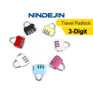 Nindejin candado de 3 dígitos con combinación de código de código de bloqueo para equipaje con cremallera bolsa mochila bolso maleta cajón gabinete cerraduras