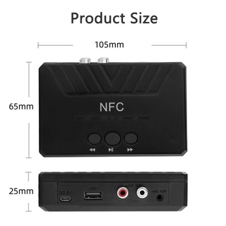 Nfc receptor compatible con Bluetooth AUX de 3,5 mm Jack adaptador de audio de doble canal ele