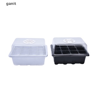 [ganit] 6/12 células kit de inicio de semillas de plantas caja de cultivo bandejas de semillas caja de germinación [ganit] (9)