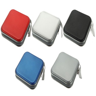 ERLINDA Durable Storage with Zipper CD Case Disc Wallet Carry Pouch Album Box 40pcs Capacity Holder DVD Bag Organizer/Multicolor (4)