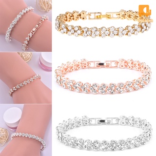 Womens Elegant Bracelet Roman Style Crystal Diamond Bracelets Gifts