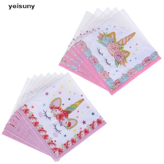 [yei] 6 servilletas de papel unicornio para niños, cumpleaños, boda, fiesta, servilletas, decoración de 586 cl