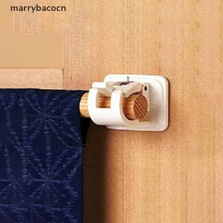 marrybacocn 2 piezas de clip de barra colgante blanco adhesivo para cortina de pared, ganchos para colgar, cortina cl