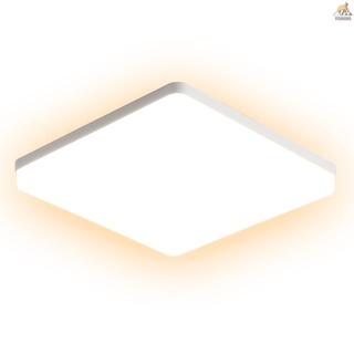 [fiki] Lámpara de techo led para montaje a ras de 48 w cuadrado para cocina dormitorio pasillo (2800-3200K luz cálida)