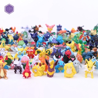 144 unids/set pokemon monsters pikachu mini pokemon micro paisaje decoración juguete muñeca conjunto (5)
