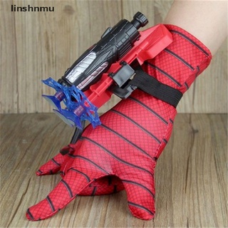[linshnmu] New Spider Man Toys Plastic Cosplay Spiderman Glove Launcher Set Funny Toys [HOT]