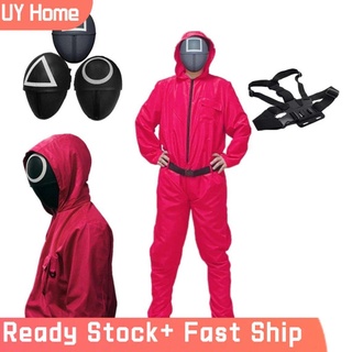[1006] Cinturón para juego de calamar villano rojo mono Cosplay disfraces correa Halloween [UYHOME]