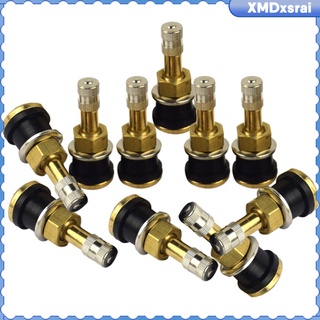 Set of 10 TR501 metal valves, steel valves, brass rim valves, wheel tires (2)