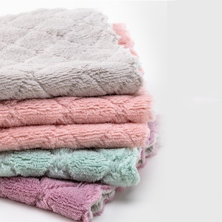 en venta bakeey coral terciopelo lavaplatos de doble cara trapo cocina perezoso limpieza plato toallas limpiando mantel para el hogar