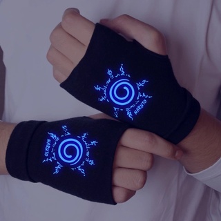 Keren ropa de Anime ropa de Anime Anime Cosplay Sasuke Hatake Kakashi la mitad de los guantes de Dedo guantes Naruto (8)